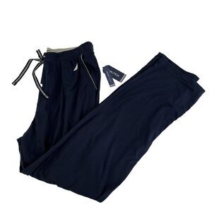 New Mens Nautica Sleep Pajama Lounge Pants Size Small NWT Navy Blue Cotton Blend